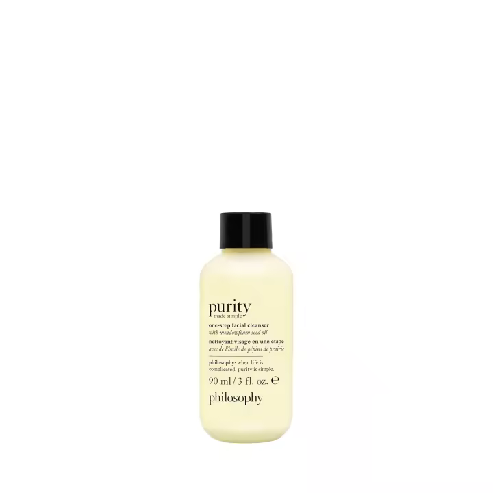 Philosophy Pure Made Simple Limpiador facial de un solo paso: con semillas de espuma de pradera limpia suavemente, derrete la suciedad, el aceite y lo obstinado. - 1