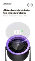 KINSCOTER, el más nuevo ventilador de escritorio portátil recargable de 4000mAh, ventilador de refrigeración de aire de montaje en pared ajustable con ángulo de 100 velocidades con Control remoto - details 4