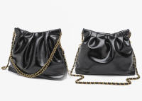 Bolsos de mujer de gran capacidad a la moda, nuevo bolso de mensajero de cadena plisada con textura de alta calidad en color sólido. - details 20