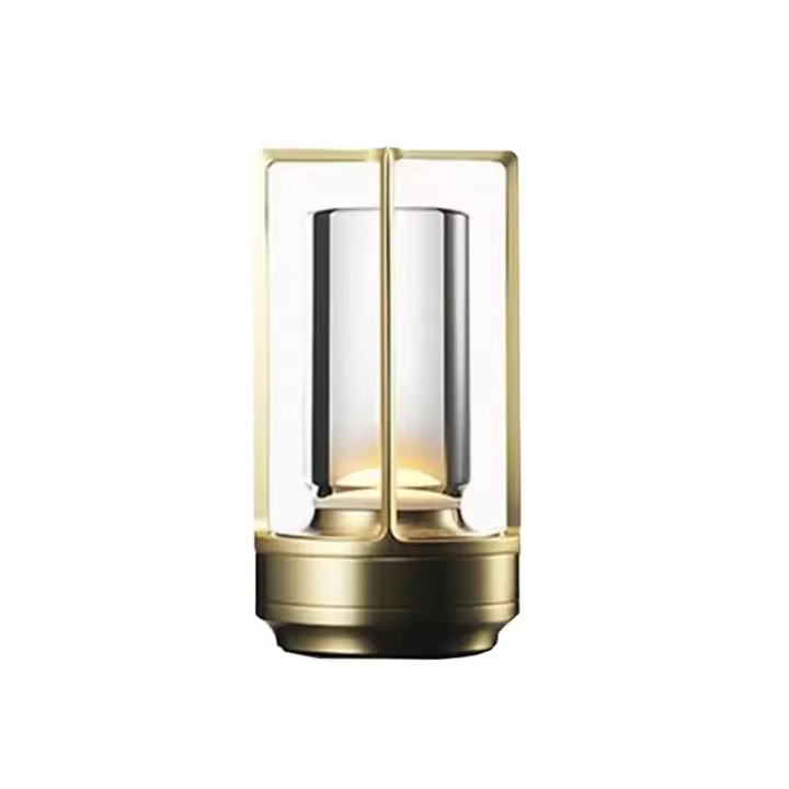 Lámpara LED de mesa inalámbrica, luz de escritorio de Metal con atenuación táctil, recargable, para restaurante, dormitorio - 1