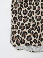 Conjunto de Moda Vintage para Mujer TRAFZA Blusa de Estampado de Leopardo con Cintura Alta y Pantalones Rectos Estilo de Primavera - details 6