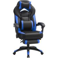Silla de Oficina con reposapiés telescópico - Reposacabezas Ajustable - Soporte Lumbar - Carga máxima 150 kg - Negro - details 28