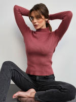 Women autumn winter solid knitted pullovers basic slim sweater undershirt - details 17