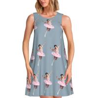 Vestido veraniego suelto personalizado H-Fine e Album S-Styles con estampado de bolsillo, vestido sin mangas para mujer para vacaciones en la playa - details 167