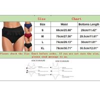 Pantalones de baño con volantes para mujer, Bikini de cintura alta sólido, parte inferior adelgazante, traje de baño a la cadera, calzoncillos, pantalones cortos de baño simples y exquisitos - details 4