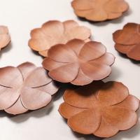 Posavasos de madera de palisandro duradero, diseño de pétalos 3D, alfombrilla para bebidas, redonda, resistente al calor, almohadilla para taza de café, almohadilla antideslizante para mesa - details 7