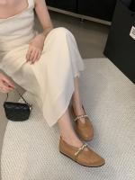 Zapatos individuales de suela plana con viento de noche para las nuevas Xiaoxiangfeng francesas con diamantes de imitación transpirables de suela blanda con Ladyshoes - details 21