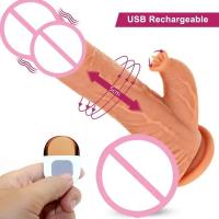 Nuevo juguete sexual con consolador vibrador, lengua oscilante con calefacción retráctil, carga USB remota inalámbrica para mujer - details 5