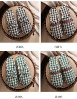 Zapatillas antideslizantes para parejas, hogar, cuatro estaciones, granulado, otoño e invierno, interior, suela de tela de fondo suave, suelo de madera silencioso - details 5