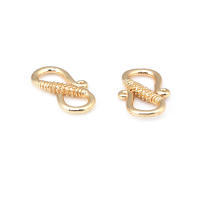Cierre de latón color oro de 18K en forma de S y M para pulseras y collares, suministros para la fabricación de joyería, accesorios para bricolaje. - details 3
