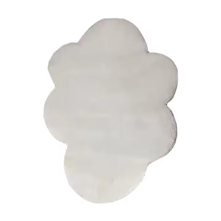Alfombra de estilo escandinavo para habitación de niños, alfombrilla de felpa con diseño de nube blanca, 60x90cm, 1 unidad - 1