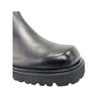 Botas Chelsea con punta redonda para varias estaciones, zapatos de hombre con diseño de seguridad de cuero en el tobillo, nuevo estilo - details 3