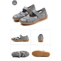 zapatos de piel auténtica para mujer, sandalias huecas blancas, mocasines planos de verano, talla grande 41 42 - details 10