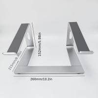 Soporte de Enfriamiento de Aluminio para Portátil y Escritorio 1pc; Soporte Ergonómico de Aluminio para Computadoras de 11 a 43.94 cm, Diseño de Enfriamiento, Adecuado para la Oficina en Casa - details 0
