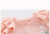 Rompers de Nueva Nacida para Niña Moda Primavera-Otoño con Bordado de Flor y Sombrero - details 3