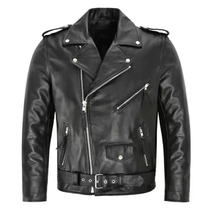 Chaqueta de Cuero Slim Fit Moda de Motocicleta Ropa Deportiva y al Aire Libre - 1