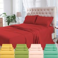 Juego De Sábanas Ajustadas De Poliéster Bordadas, Ropa De Cama sólida cómoda Y Transpirable, 3/4 Piezas - details 6