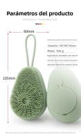 Cepillo de baño de silicona Cepillo exfoliante de baño Cepillo de masaje de barro Cepillo de champú para niños Cepillo de aguacate - details 1