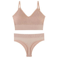 Sujetador deportivo de color sólido para mujer, ropa interior para gimnasio, yoga, entrenamiento atlético, suave, acolchado, 2 piezas - details 26