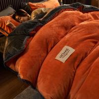 Funda nórdica suave y cálida de terciopelo de leche azul, manta de felpa de doble cara, ropa de cama de lujo, tamaño Queen, invierno, nuevo - details 11