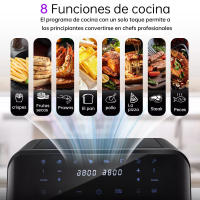 Secador de Aire Fritor 4.5L + 4.5L Sin Aceite, 2500W, 8 Programas Preestablecidos, Ventana de Visualización Digital - details 4