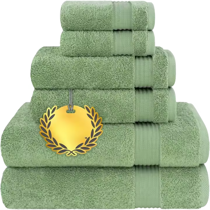 Toallas de baño de algodón 100% suaves y absorbentes Tamaño 137 x 68 x 0,5 cm Paquete de 6 - 1