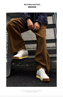 Zapatos blancos de cuero de alta gama de cuero vacuno que aumentan la tendencia de los zapatos de plataforma para hombres - details 15