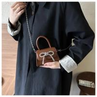 Mini bolsa de hombro con cordones para mujeres, correa de hombro para mujeres, solapa de cuero PU, cadena, moda - details 12