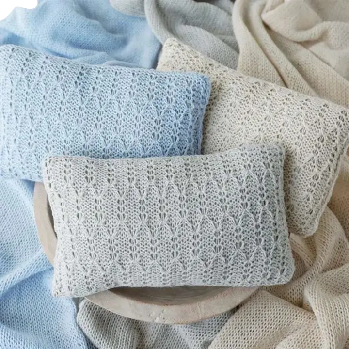 2023 Almohada y envoltura de tela de punto para recién nacidos, accesorios para fotografía de bebés - 1