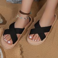 Sandalias Planas Negras para Mujer Pisa Fuerte con Estilo, Ligereza y Comodidad en Verano, Zapatillas de Playa Antideslizantes, Calzado Casual - details 5
