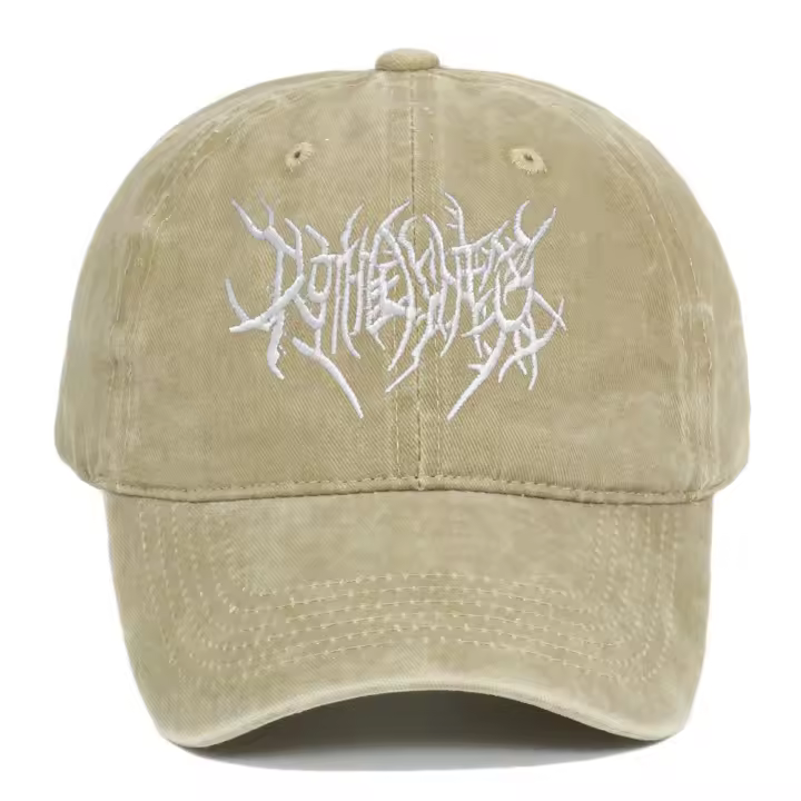 Gorra bordada estilo retro de béisbol hip hop punk vintage - 1