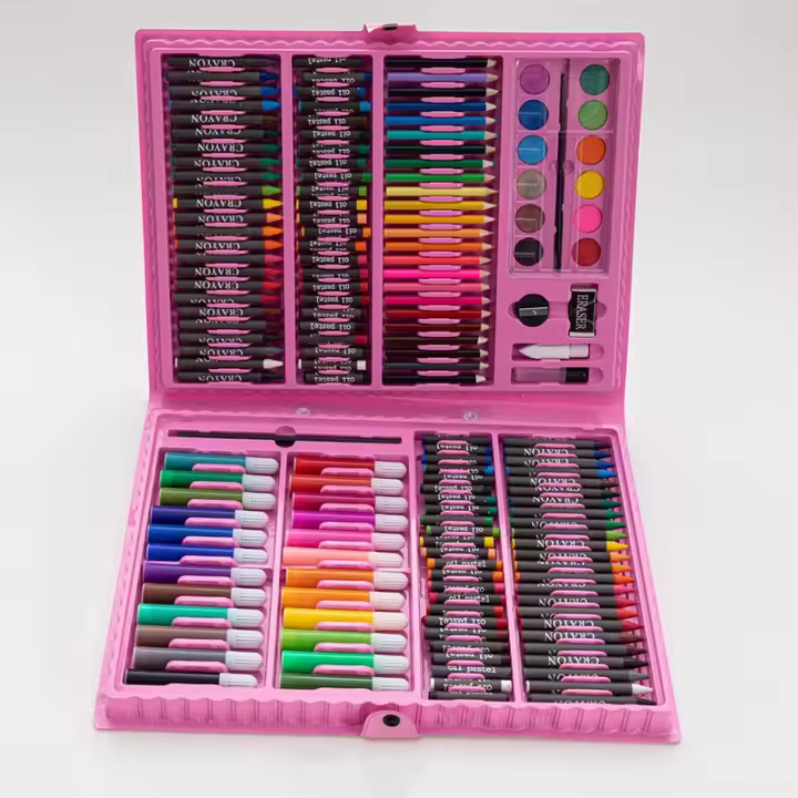 Kit de Dibujo Infantil para el Día del Niño, Set de 168 Piezas, Acuarelas y Marcadores - 1