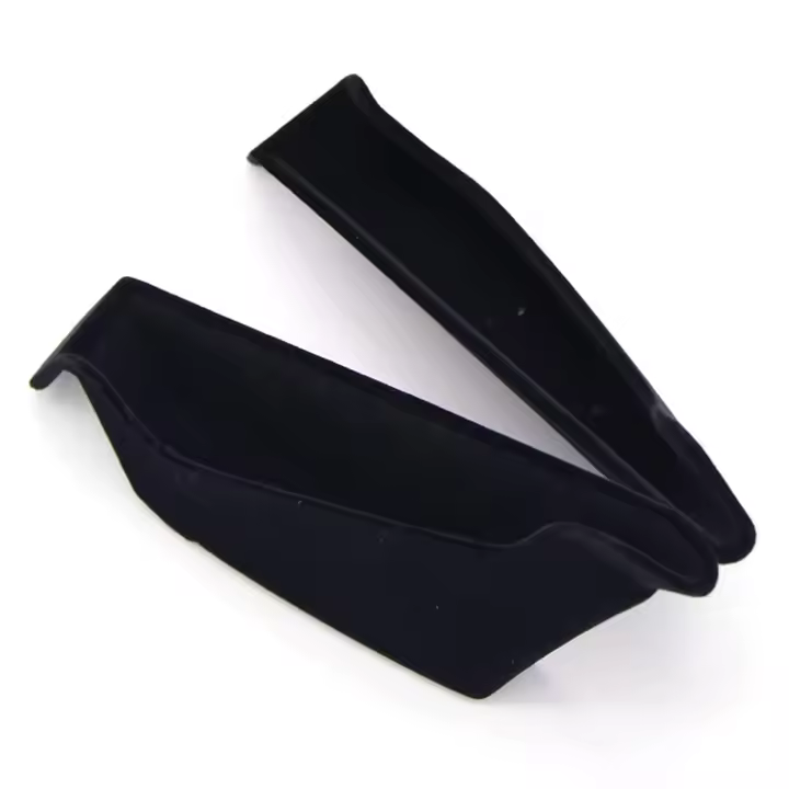 para Porsche Cayenne 2019 2020 2021 2022 2023 2024 Consola central de coche Panel de engranajes Contenedor de almacenamiento lateral Organizador de reposabrazos Manija Bolsillo ABS Soportes de inserción 2 piezas (Negro) - 1