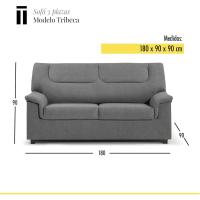 |   Sofá Molo Tribeca 2 Plazas |   Máximo Relax Confort |   140 x 98 x 90 cm Color Gris - details 6