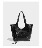 Nueva moda versátil Diablo locomotora remache Tote diseño bandolera bandolera hombres y mujeres - details 10