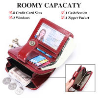 Billetera de mujer de cuero, función RFID corta para mujer, mini billetera cero, paquete de tarjeta de crédito - details 0