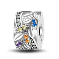 Abalorios de piedra de Color plateado para mujer, pulseras y brazaletes adecuados de estilo elegante, joyería fina DIY para cumpleaños - details 0