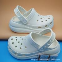 Sandalias de Mujer con Orificios Pantuflas Suela Gruesa Aumento de Altura Zapatos de Exterior para Papá - details 2