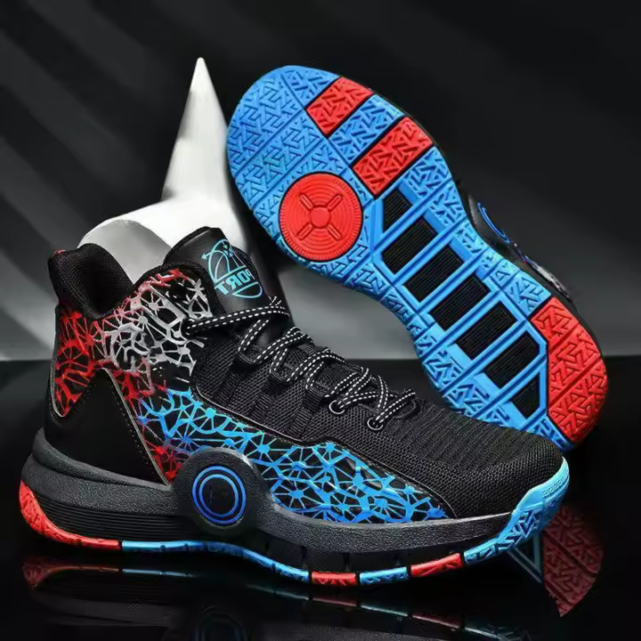 Zapatos de Baloncesto Ligeros para Hombres Suela Suave, Tacon Alto, Tejido de Malla Transpirable, Antideslizante, Resistente al Desgaste - 1