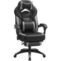 Silla de Oficina con reposapiés telescópico - Reposacabezas Ajustable - Soporte Lumbar - Carga máxima 150 kg - Negro - details 10