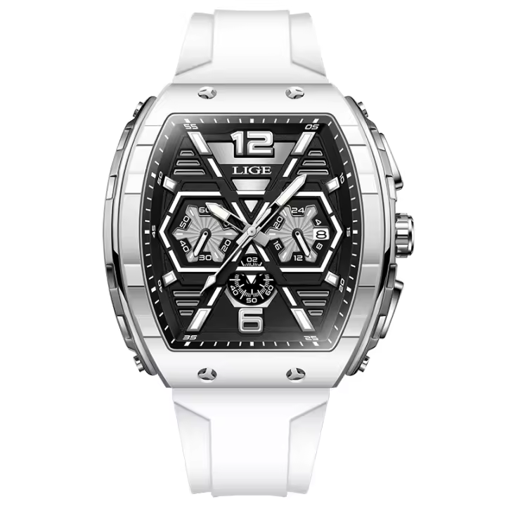 Reloj deportivo cuadrado informal de cuarzo para hombre al aire libre - 1