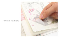 Pegatinas de Diario y Papelería PVC Transparente Creativo con Diseño de Cerezo Japonés nbyinto 6 Hojas/Paquete Decoración para Scrapbooking - details 2