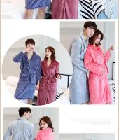 Pareja de pijamas gruesos de gran tamaño para otoño e invierno, albornoz de terciopelo Coral para hombre, Sra. Ropa de hogar cómoda y transpirable acolchada - details 21