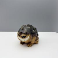 Figura de sapo pequeña y divertida creativa, artesanía de resina hecha a mano, estatua de rana de lluvia africana, escultura de Animal realista para regalo de amigos - details 9