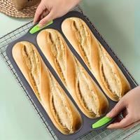 Bandeja de silicona antiadherente para hornear Pan de palo largo, 3 ranuras, fácil de liberar, resistente al calor, molde para hornear Muffins - details 3