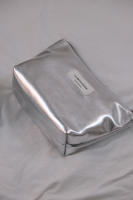 Minimalista Bolsa de Cosméticos de Plata PU Organizador Portátil con Alta Sensación - details 8