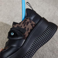 Zapatos de Muffin de Moda Primavera 2025 Calzado de Mujer con Estampado de Leopardo y Correa de Velcro - details 12