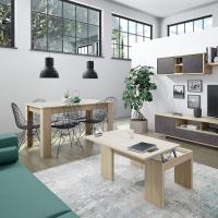 Mesa de Comedor Extensible de Madera Blanca Estilo Canadiense 140 a 190cm Ancho 90 Altura 78 - details 16