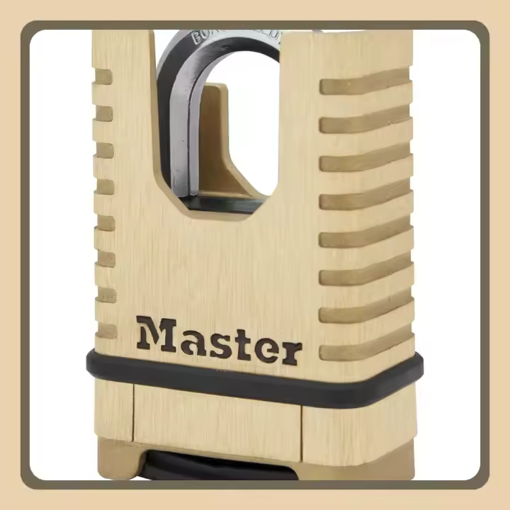 Candado de latón macizo de alta resistencia [Arco cerrado] [Candado con combinación] M1177EURD - Diseño antioxidante, ultrarresistente e impermeable - 1