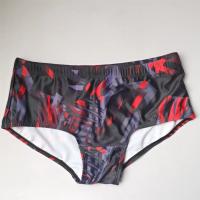 Traje de baño para hombre, trajes de baño brasileños de corte tradicional, Bikini para nadar, calzoncillos tipo bóxer para Surf, pantalones cortos, bañadores Sunga negro y rojo - details 1